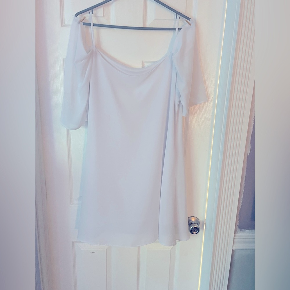Size medium white  cold shoulder slip dress